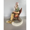 SCULTURA "La Nonna" Tiche TOSCA PORCELLANA Biscuit CAPODIMONTE 22 cm/h '900