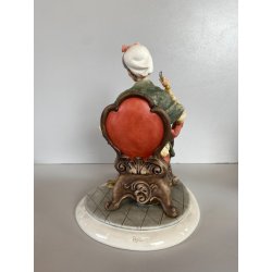 SCULTURA "La Nonna" Tiche TOSCA PORCELLANA Biscuit CAPODIMONTE 22 cm/h '900
