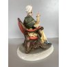 SCULTURA "La Nonna" Tiche TOSCA PORCELLANA Biscuit CAPODIMONTE 22 cm/h '900
