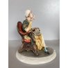SCULTURA "La Nonna" Tiche TOSCA PORCELLANA Biscuit CAPODIMONTE 22 cm/h '900