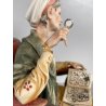 SCULTURA "La Nonna" Tiche TOSCA PORCELLANA Biscuit CAPODIMONTE 22 cm/h '900