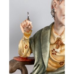 SCULTURA "La Nonna" Tiche TOSCA PORCELLANA Biscuit CAPODIMONTE 22 cm/h '900