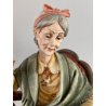 SCULTURA "La Nonna" Tiche TOSCA PORCELLANA Biscuit CAPODIMONTE 22 cm/h '900