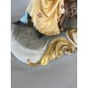 SCULTURA "La Nonna" Tiche TOSCA PORCELLANA Biscuit CAPODIMONTE 22 cm/h '900