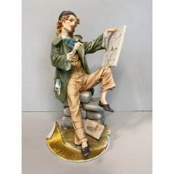 SCULTURA "L' abbozzo" Tiche by TOSCA PORCELLANA Biscuit CAPODIMONTE 26cm/h '900
