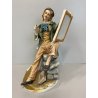 SCULTURA "L' abbozzo" Tiche by TOSCA PORCELLANA Biscuit CAPODIMONTE 26cm/h '900
