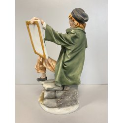 SCULTURA "L' abbozzo" Tiche by TOSCA PORCELLANA Biscuit CAPODIMONTE 26cm/h '900