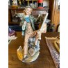 SCULTURA "L' abbozzo" Tiche by TOSCA PORCELLANA Biscuit CAPODIMONTE 26cm/h '900
