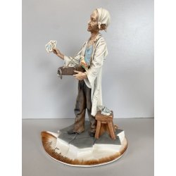 SCULTURA Mr. FORTUNA Tiche by TOSCA PORCELLANA Biscuit CAPODIMONTE 26,5cm/h '900