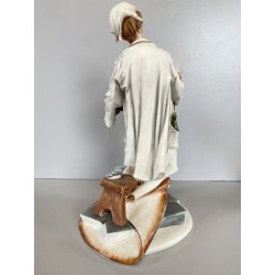 SCULTURA Mr. FORTUNA Tiche by TOSCA PORCELLANA Biscuit CAPODIMONTE 26,5cm/h '900