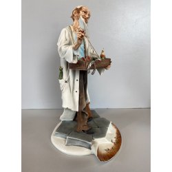 SCULTURA Mr. FORTUNA Tiche by TOSCA PORCELLANA Biscuit CAPODIMONTE 26,5cm/h '900