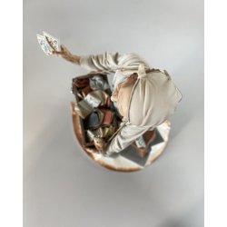 SCULTURA Mr. FORTUNA Tiche by TOSCA PORCELLANA Biscuit CAPODIMONTE 26,5cm/h '900
