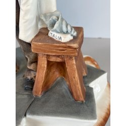 SCULTURA Mr. FORTUNA Tiche by TOSCA PORCELLANA Biscuit CAPODIMONTE 26,5cm/h '900
