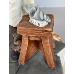 SCULTURA Mr. FORTUNA Tiche by TOSCA PORCELLANA Biscuit CAPODIMONTE 26,5cm/h '900