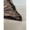 ANTICA BOTTIGLIA LIBERTY DECANTER CRISTALLO MOLATO VIOLA DECORO ARGENTO ANNI '20
