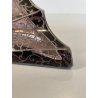 ANTICA BOTTIGLIA LIBERTY DECANTER CRISTALLO MOLATO VIOLA DECORO ARGENTO ANNI '20