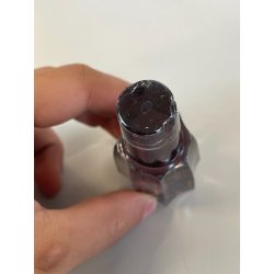ANTICA BOTTIGLIA LIBERTY DECANTER CRISTALLO MOLATO VIOLA DECORO ARGENTO ANNI '20
