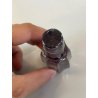 ANTICA BOTTIGLIA LIBERTY DECANTER CRISTALLO MOLATO VIOLA DECORO ARGENTO ANNI '20