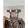 ANTICA BOTTIGLIA LIBERTY DECANTER CRISTALLO MOLATO VIOLA DECORO ARGENTO ANNI '20