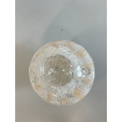 VASO VETRO MURANO BAROVIER TRECCIA TRASPARENTE FIORE BIANCO ROSA EPOCA 1900