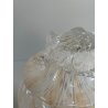 VASO VETRO MURANO BAROVIER TRECCIA TRASPARENTE FIORE BIANCO ROSA EPOCA 1900