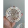 VASO VETRO MURANO BAROVIER TRECCIA TRASPARENTE FIORE BIANCO ROSA EPOCA 1900