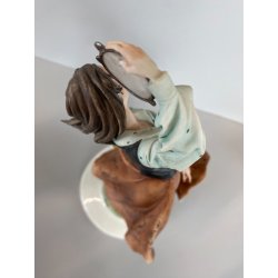 SCULTURA BALLERINA GITANA Tiche TOSCA PORCELLANA Biscuit CAPODIMONTE 29 cm/h