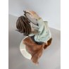 SCULTURA BALLERINA GITANA Tiche TOSCA PORCELLANA Biscuit CAPODIMONTE 29 cm/h
