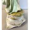 SCULTURA PORCELLANA CAPODIMONTE FIGURA CLASSICA MUSA LIRA ARPA Tosca 29 cm/h