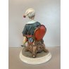 SCULTURA PORCELLANA Biscuit CAPODIMONTE  152 ANZIANO NONNO Tiche TOSCA 21,5 cm/h