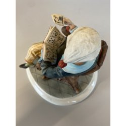 SCULTURA PORCELLANA Biscuit CAPODIMONTE  152 ANZIANO NONNO Tiche TOSCA 21,5 cm/h