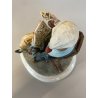 SCULTURA PORCELLANA Biscuit CAPODIMONTE  152 ANZIANO NONNO Tiche TOSCA 21,5 cm/h