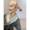 SCULTURA PORCELLANA Biscuit CAPODIMONTE  152 ANZIANO NONNO Tiche TOSCA 21,5 cm/h