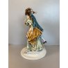 SCULTURA PORCELLANA CAPODIMONTE SCENA GALANTE SETTECENTESCA Tosca 31,5 cm/h