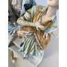 SCULTURA PORCELLANA CAPODIMONTE SCENA GALANTE SETTECENTESCA Tosca 31,5 cm/h