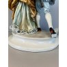 SCULTURA PORCELLANA CAPODIMONTE SCENA GALANTE SETTECENTESCA Tosca 31,5 cm/h