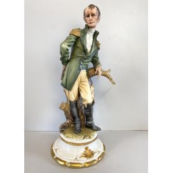 SCULTURA PORCELLANA Biscuit CAPODIMONTE Napoleone Bonaparte   109 Tosca H35,5 cm