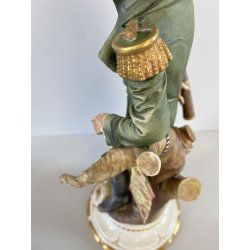 SCULTURA PORCELLANA Biscuit CAPODIMONTE Napoleone Bonaparte   109 Tosca H35,5 cm