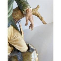 SCULTURA PORCELLANA Biscuit CAPODIMONTE Napoleone Bonaparte   109 Tosca H35,5 cm