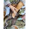 SCULTURA PORCELLANA Biscuit CAPODIMONTE "Cacciatore con fagiano" TOSCA 32,5 cm/h