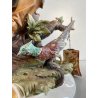 SCULTURA PORCELLANA Biscuit CAPODIMONTE "Cacciatore con fagiano" TOSCA 32,5 cm/h