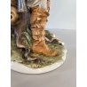 SCULTURA PORCELLANA Biscuit CAPODIMONTE "Cacciatore con fagiano" TOSCA 32,5 cm/h