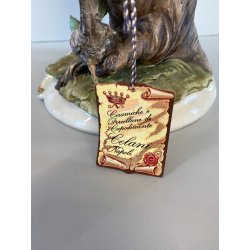 SCULTURA PORCELLANA Biscuit CAPODIMONTE "Cacciatore con fagiano" TOSCA 32,5 cm/h