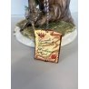 SCULTURA PORCELLANA Biscuit CAPODIMONTE "Cacciatore con fagiano" TOSCA 32,5 cm/h