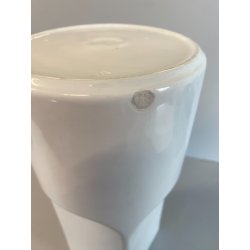 VASO CERAMICA Gabbianelli BIANCO LUCIDO DESIGN Roberto Airoli POP ART '70