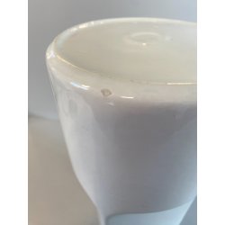 VASO CERAMICA Gabbianelli BIANCO LUCIDO DESIGN Roberto Airoli POP ART '70