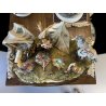 GRUPPO SCULTOREO PORCELLANA CAPODIMONTE Tosca "Accampamento Gitano" H33cm