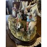 GRUPPO SCULTOREO PORCELLANA CAPODIMONTE Tosca "Accampamento Gitano" H33cm