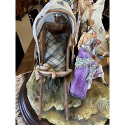 GRUPPO SCULTOREO PORCELLANA CAPODIMONTE Tosca "Accampamento Gitano" H33cm