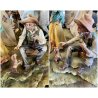 GRUPPO SCULTOREO PORCELLANA CAPODIMONTE Tosca "Accampamento Gitano" H33cm